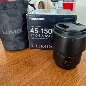 Panasonic Lumix G Vario 45-150mm Lens in Black